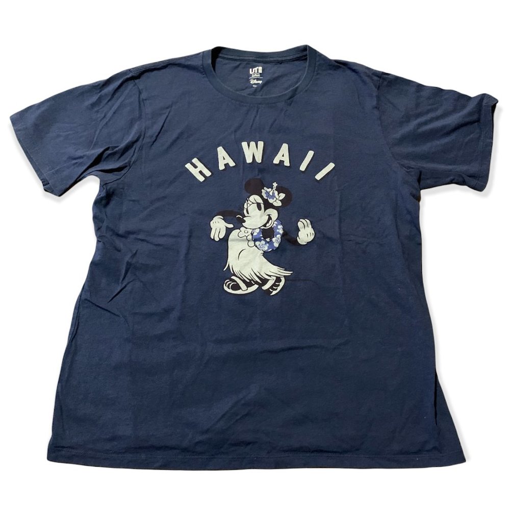 Uniqlo + Disney | Navy Vintage Minnie Mouse Short Sleeve Shirt | L